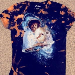 Bob Ross custom bleached tee shirt